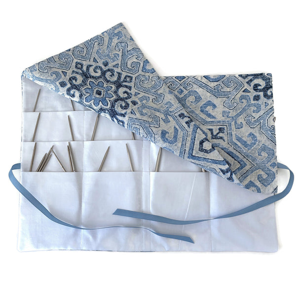 Circular Needle Case OR Combo  DPN  and Circular Case Blue Graphic