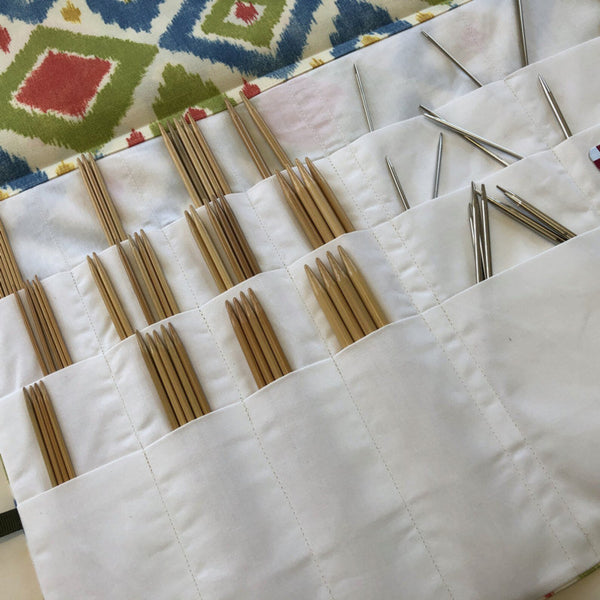 Circular Needle Case OR Combo  DPN  and Circular Case Blue Graphic