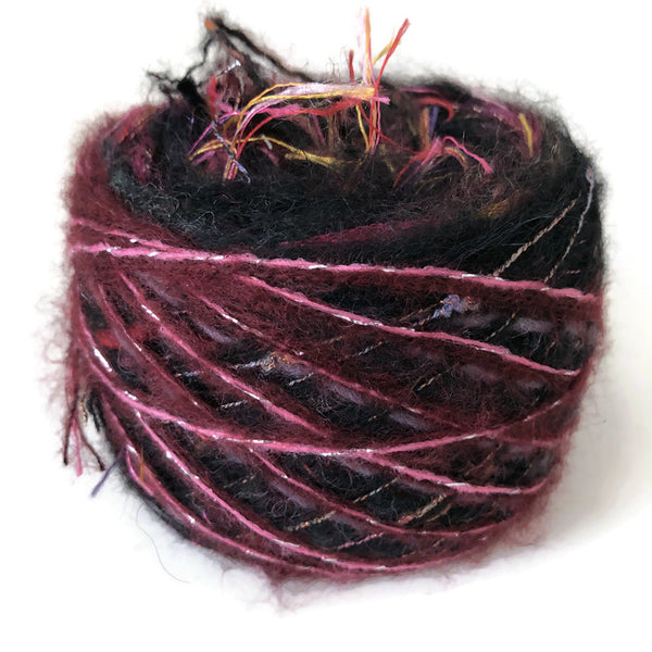 Black w/Fuchsia FUSION Yarn