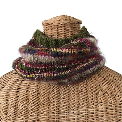 FUSION Cowl Olive and Mauve