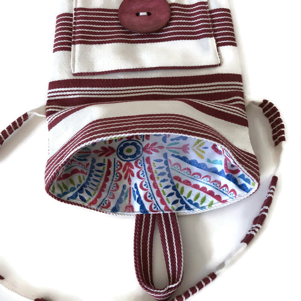 Wide Red Stripe Shoulder Bag