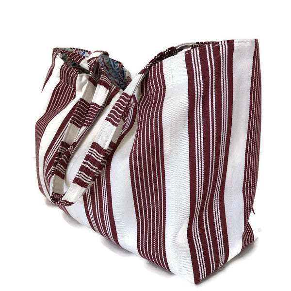 Wide Red Stripe Shoulder Bag