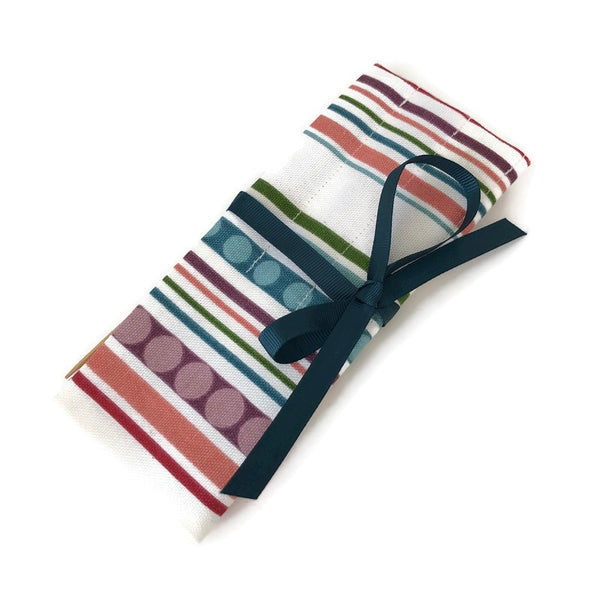 Six Pocket DPN Case for 7-Inch Needles Sizes 0-5 Needles Striped