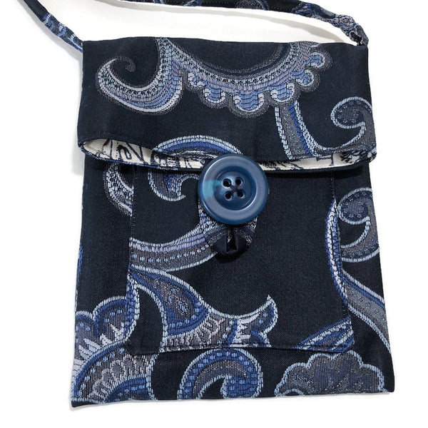 Tag Along Bag Blue Upholstery with French Icon Lining