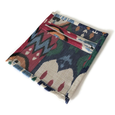 Accessory Bag Linen Ikat