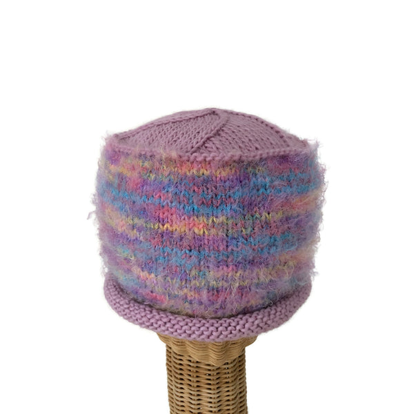 Rolled Brim Beanie Pink and Pastels