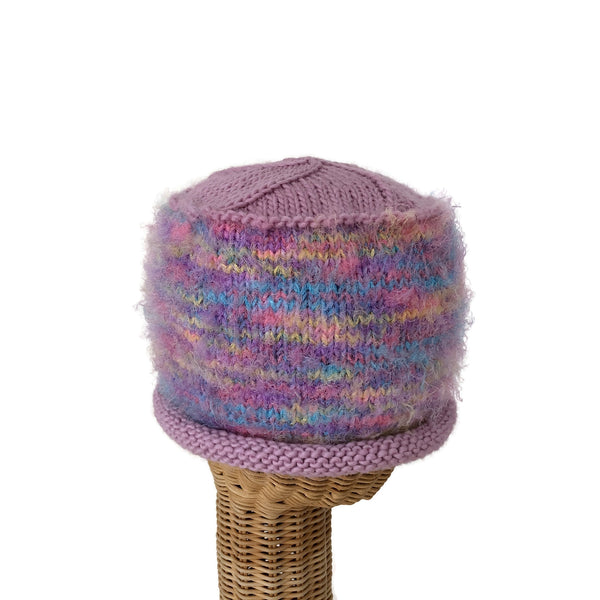 Rolled Brim Beanie Pink and Pastels