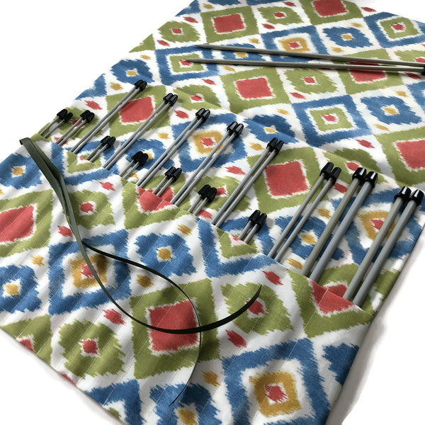 Straight Knitting Needle Roll Up Case New York City Icons