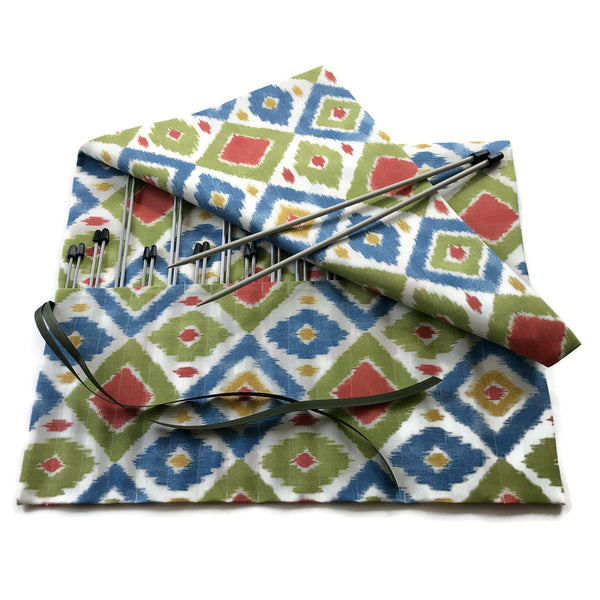 Straight Knitting Needle Roll Up Case New York City Icons
