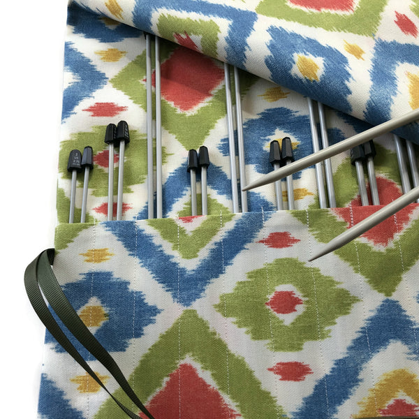 Straight Knitting Needle Roll Up Case New York City Icons