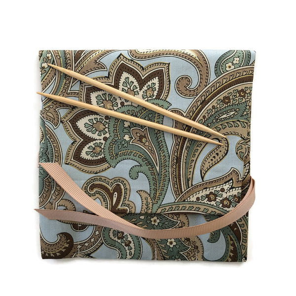 Sock Knitter's Needle Set Aqua Paisley