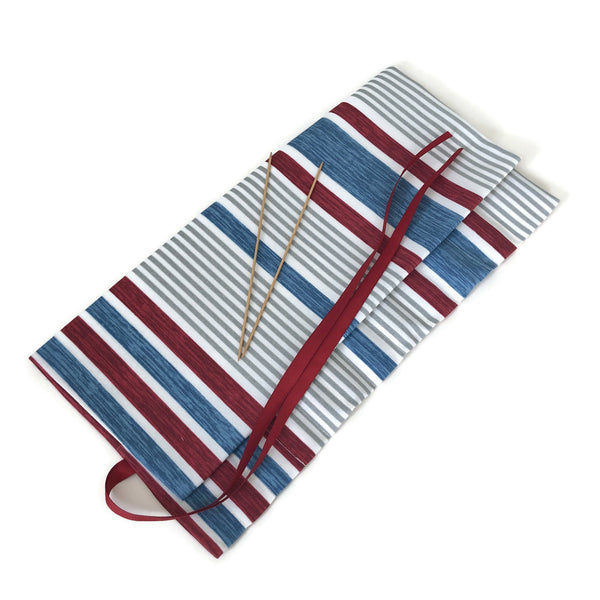 Double Point Needle Roll Up 6 or 12 Pockets Outdoor Fabric Striped