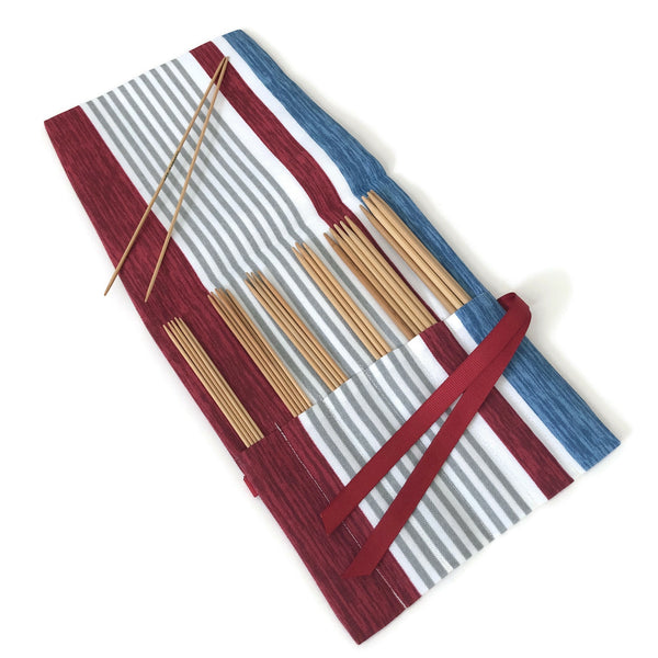 Double Point Needle Roll Up 6 or 12 Pockets Outdoor Fabric Striped