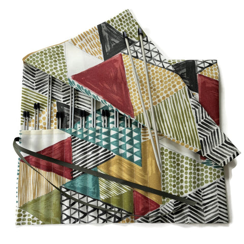 Straight Knitting Needle Roll Up Case Outdoor Fabric