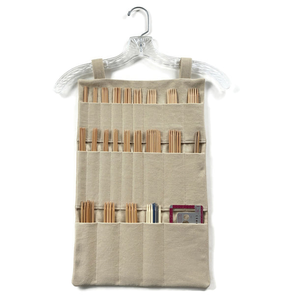 Hanging DPN Organizer Ecru or Khaki Cotton