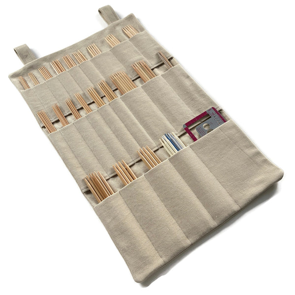 Hanging DPN Organizer Ecru or Khaki Cotton
