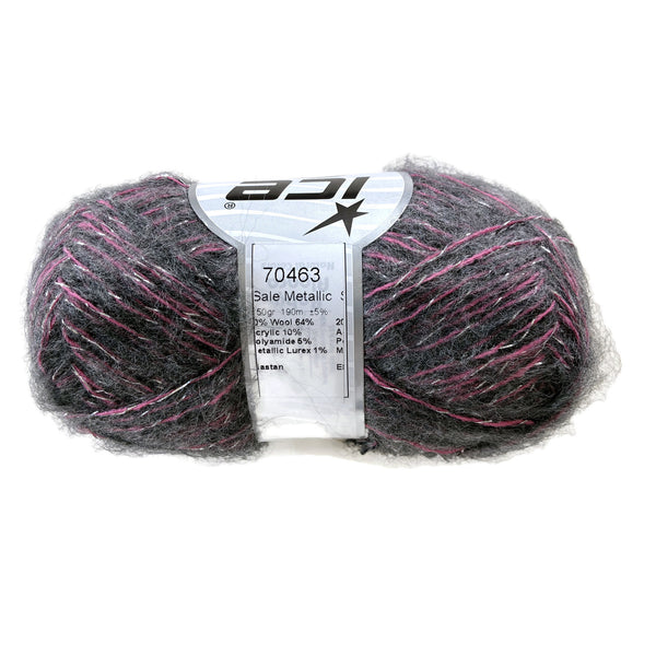 Metallic Gray Fuchsia Yarn