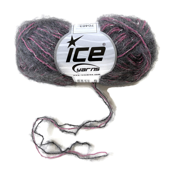 Metallic Gray Fuchsia Yarn