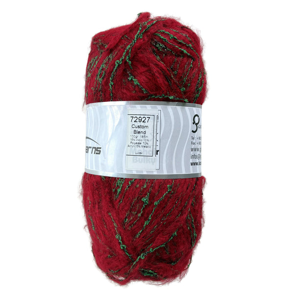Fuzzy Red and Green ICE Yarn