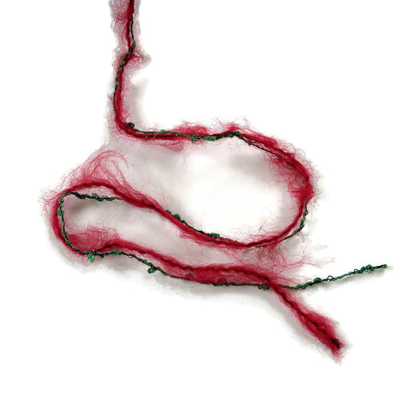 Fuzzy Red and Green ICE Yarn