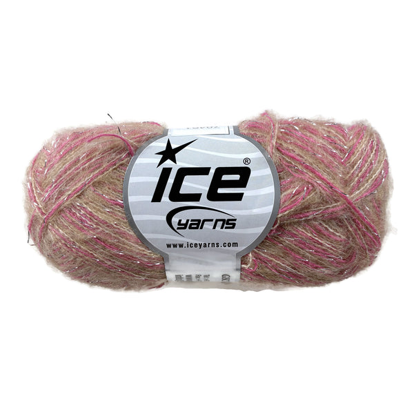 Pink and Silver Fuzzy Yarn