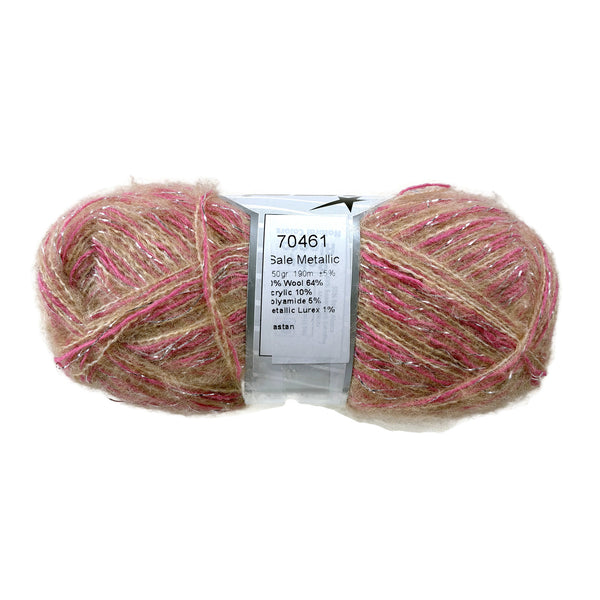 Pink and Silver Fuzzy Yarn