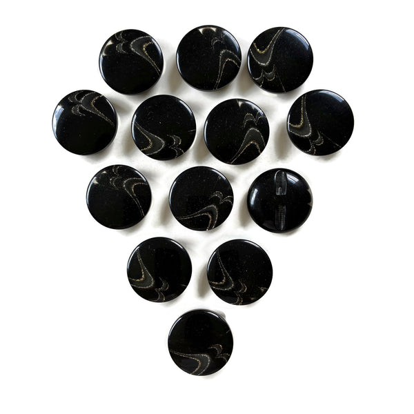 Black and Metallic Buttons