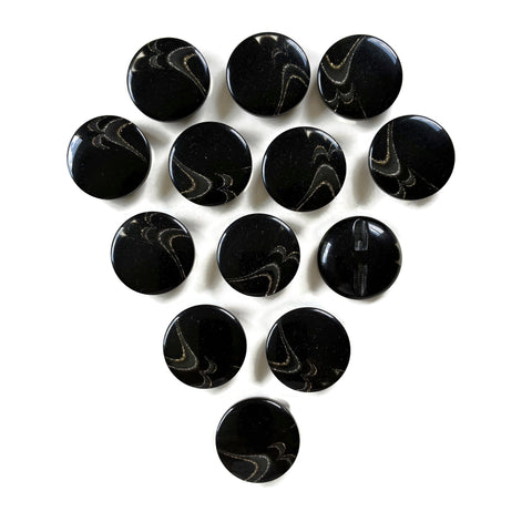 Black and Metallic Buttons