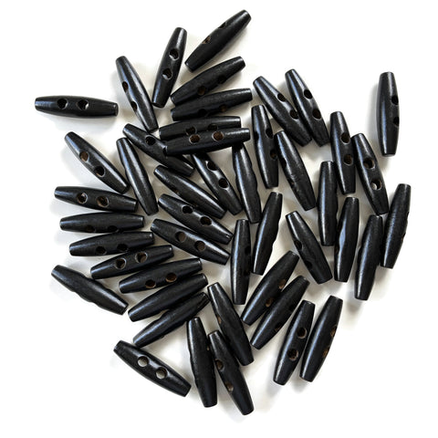 Wood Toggle Buttons Black