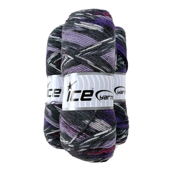 DK Weight ICE Bonito Purple Space Dyed