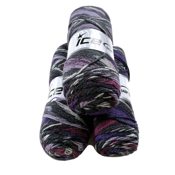 DK Weight ICE Bonito Purple Space Dyed