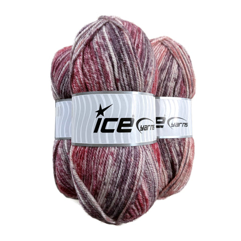 Jeans Wool from ICE Yarns Maroon Color Way