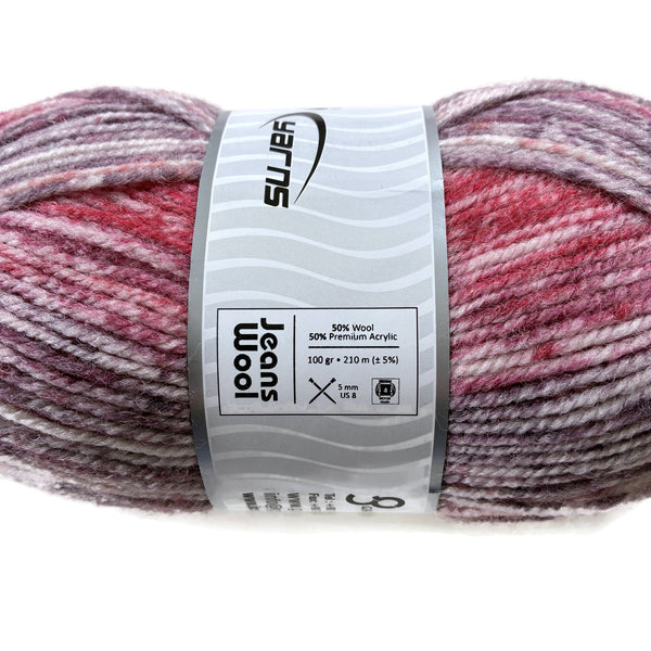 Jeans Wool from ICE Yarns Maroon Color Way