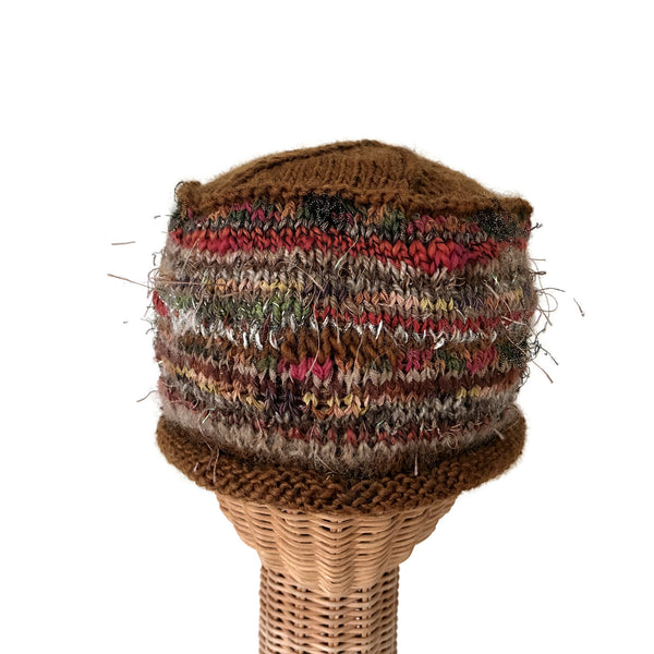 Rolled Brim Beanie Brown