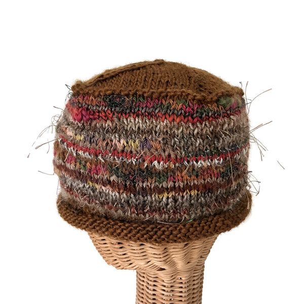 Rolled Brim Beanie Brown