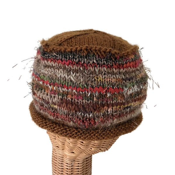 Rolled Brim Beanie Brown
