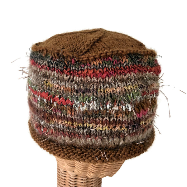 Rolled Brim Beanie Brown