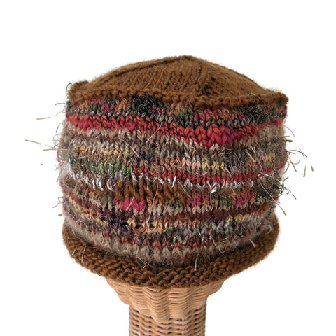 Rolled Brim Beanie Brown