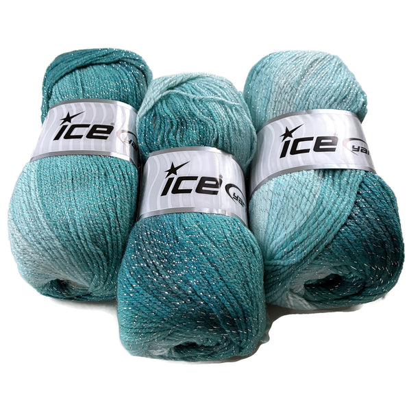ICE Yarns Magic Glitz Teal/Silver