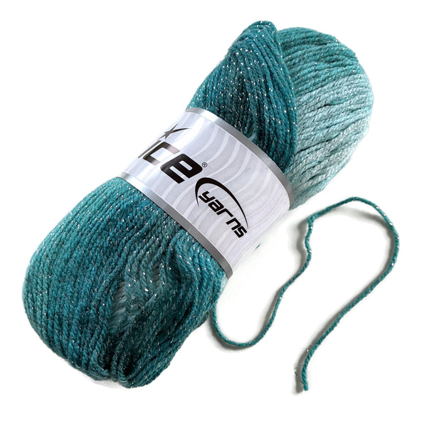 ICE Yarns Magic Glitz Teal/Silver