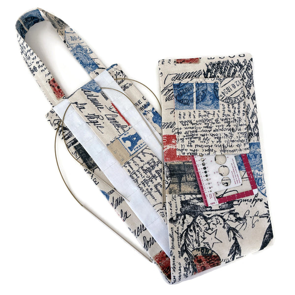 Hanging Circular Needle Organizer French Icons and Script