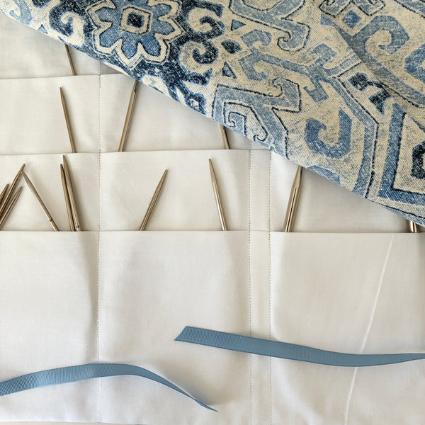 Circular Needle Case OR Combo  DPN  and Circular Case Blue Graphic