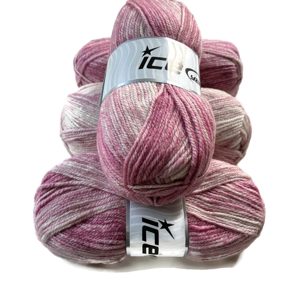 ICE Yarns Jeans Wool Pink and Cream