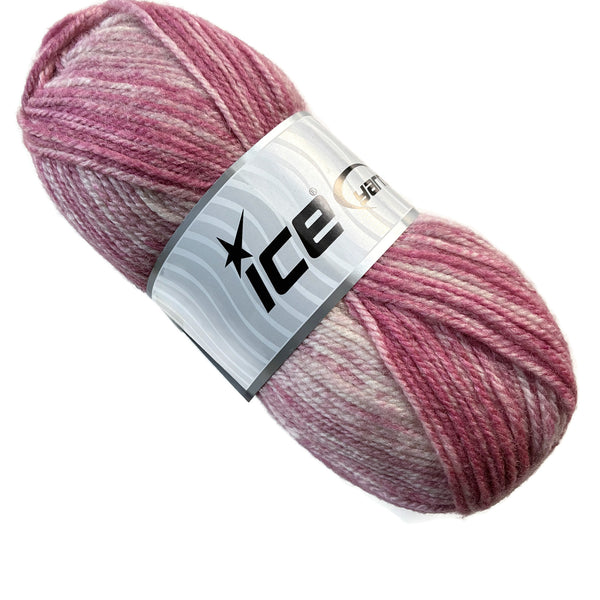 ICE Yarns Jeans Wool Pink and Cream