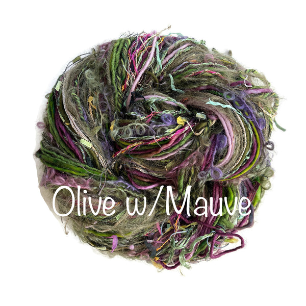 Olive w/Mauve  FUSION Yarn