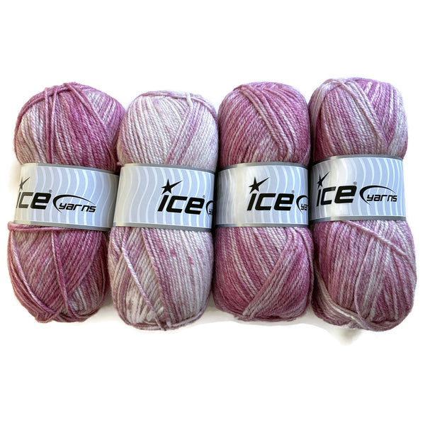 ICE Yarns Jeans Wool Pink and Cream