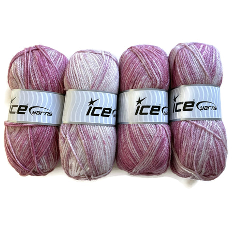 ICE Yarns Jeans Wool Pink and Cream