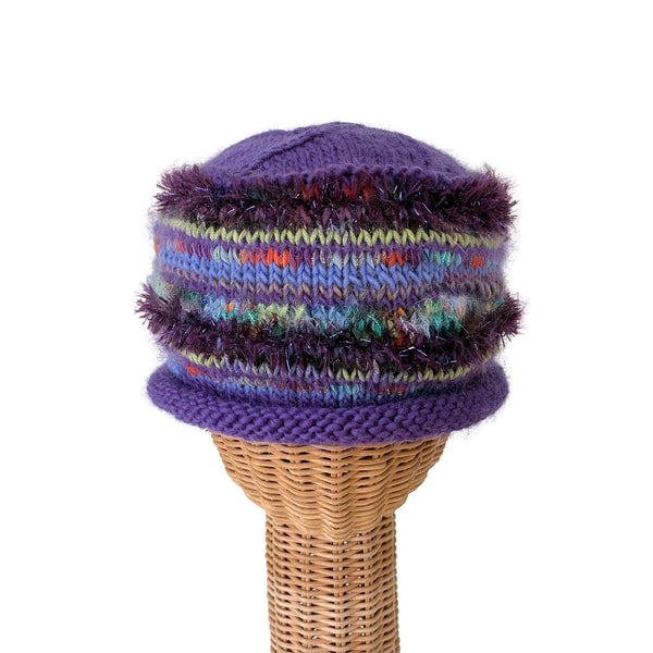 Rolled Brim Beanie Purple