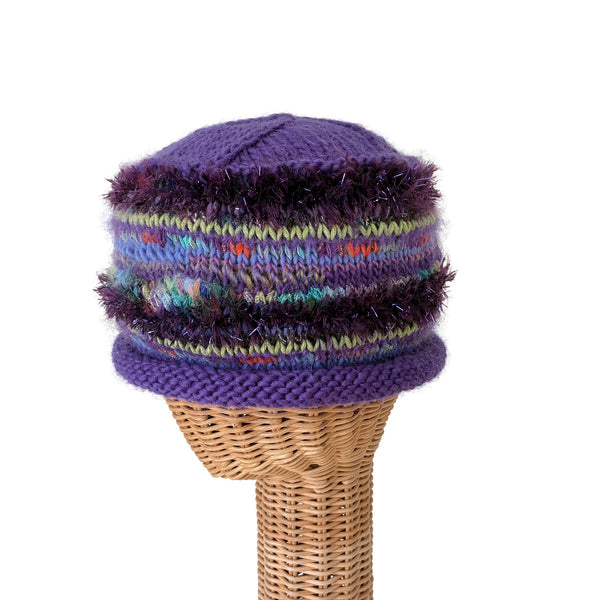 Rolled Brim Beanie Purple