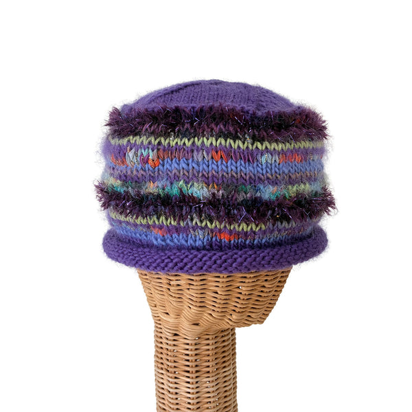 Rolled Brim Beanie Purple
